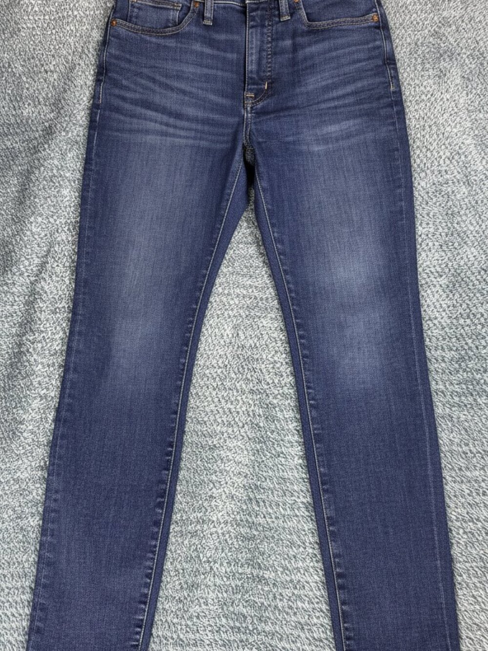 Madewell Curvy High Rise Skinny Leg Denim Jeans Dark Blue Wash Women's Size 28